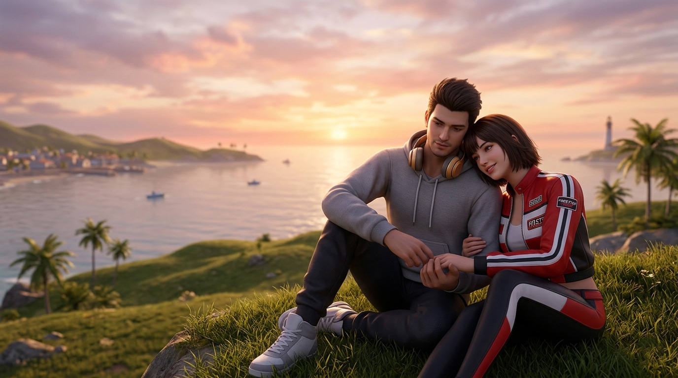 4K Free Fire Thumbnail Calm & Romantic Free Fire Character Wallpaper