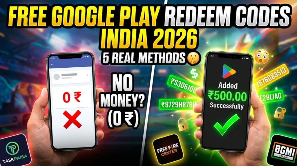 How to Get Google Play Redeem Codes for Free in India – 5 Real Methods That Actually Work